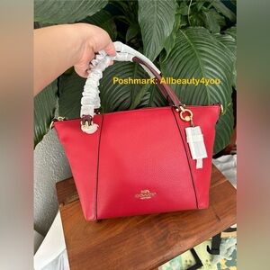 NWT - COACH Kacey Satchel In Colorblock - Red